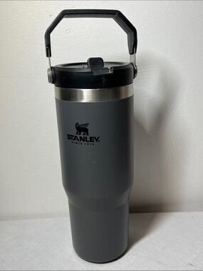 Stanley Matte Gray Travel Tumbler with Carry Handle